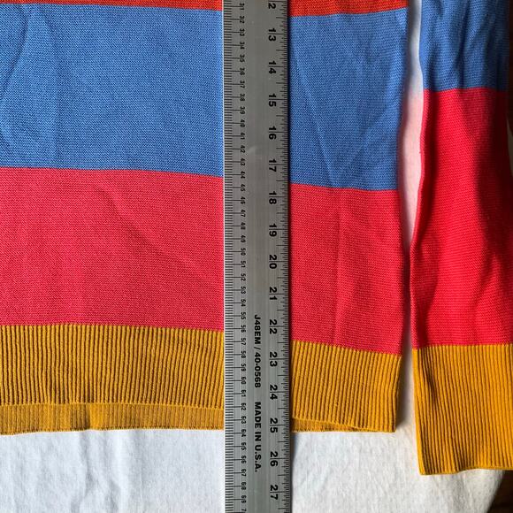 On The Road... Women’s Long Sleeve Rainbow Knit Sweater size M/L, Pink Blue - Picture 3 of 6